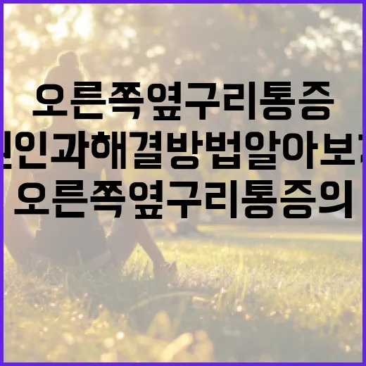 오른쪽 옆구리 통증의 원인과 해결 방법 알아보기 - 요약