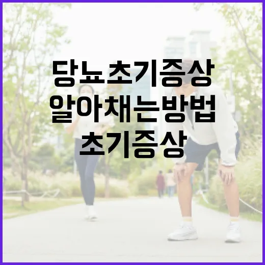 당뇨 초기증상을 알아채는 방법 - 요약