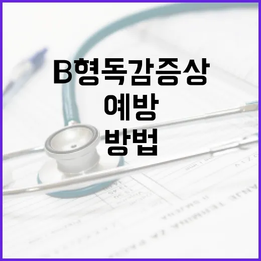 B형 독감 증상을 알아보고 예방하는 방법 - 요약