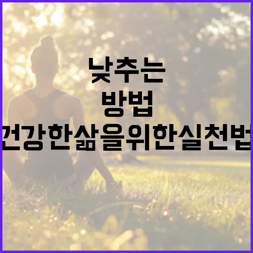 혈압을 낮추는 방법: 건강한 삶을 위한 실천법 - 요약