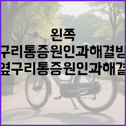 왼쪽 옆구리 통증 원인과 해결 방법 - 요약
