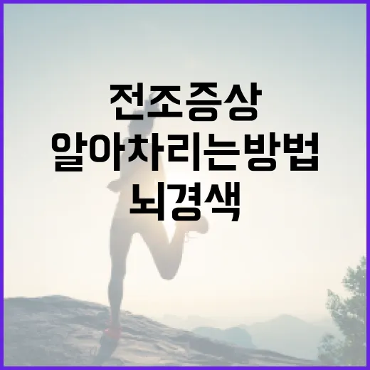 뇌경색 전조증상을 알아차리는 방법 - 요약