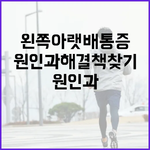 왼쪽 아랫배 통증을 관리하는 방법: 원인과 해결책 찾기 - 요약