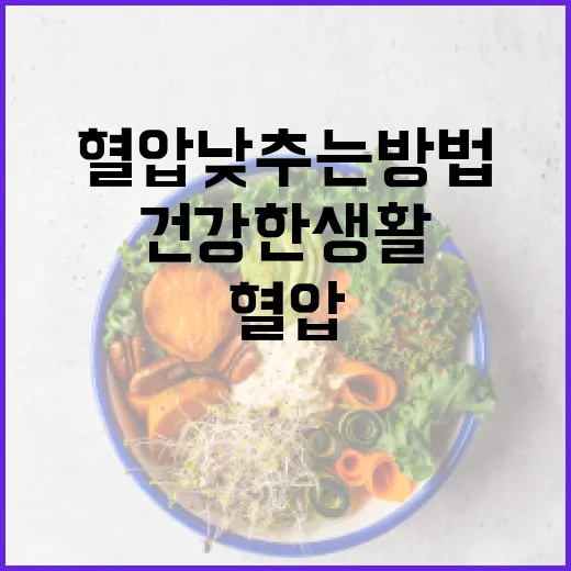 혈압 낮추는 방법: 건강한 생활로 시작하세요 - 요약