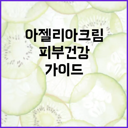 아젤리아크림 활용법: 피부 건강을 위한 완벽 가이드 - 요약