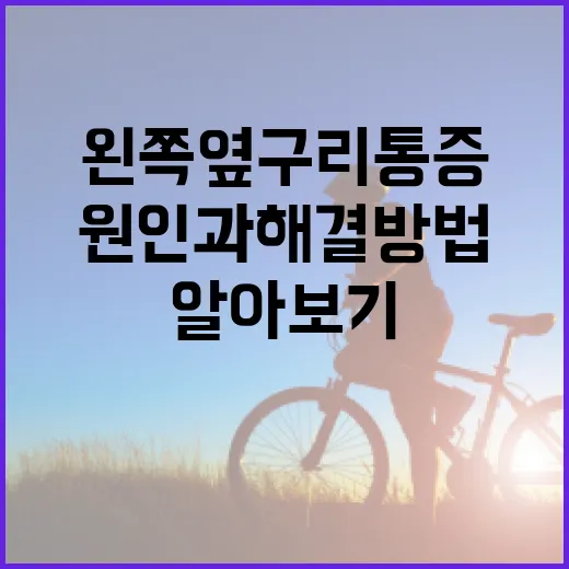 왼쪽 옆구리 통증의 원인과 해결 방법 알아보기 - 요약