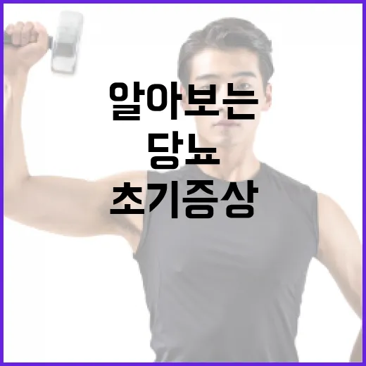 당뇨 초기증상을 알아보는 방법 - 요약