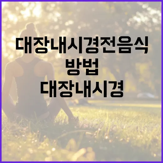 대장내시경 전 음식을 선택하는 방법 - 요약