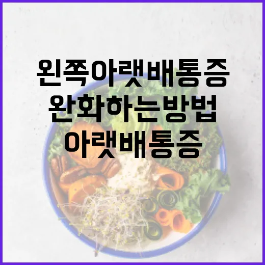 왼쪽 아랫배 통증 완화하는 방법 - 요약