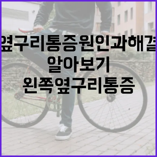 왼쪽 옆구리 통증 원인과 해결 방법 알아보기 - 요약
