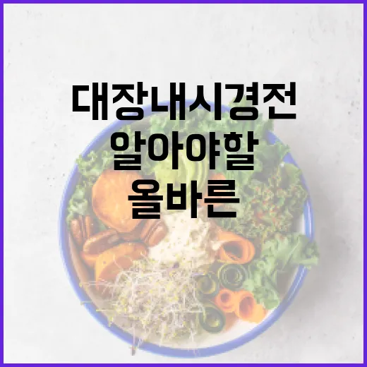 대장내시경 전 알아야 할 올바른 음식 섭취 방법 - 요약