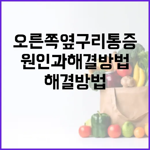 오른쪽 옆구리 통증의 원인과 해결 방법 - 요약
