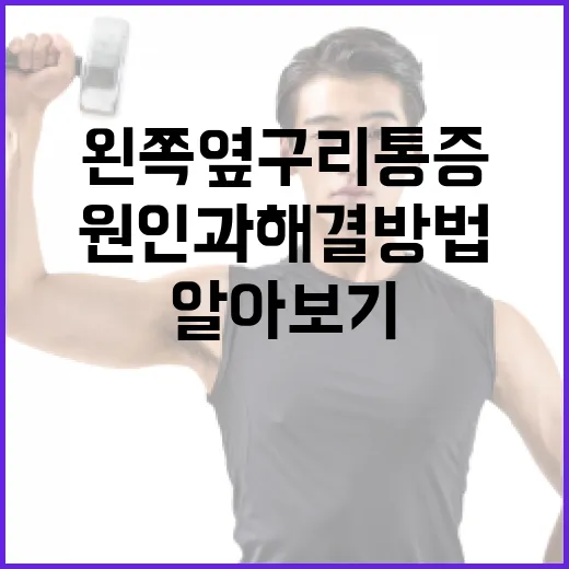 왼쪽 옆구리 통증의 원인과 해결 방법 알아보기 - 요약