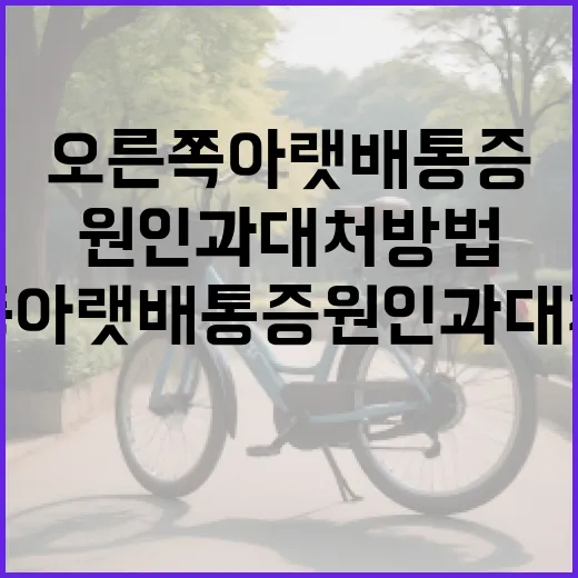 오른쪽 아랫배 통증 원인과 대처 방법 - 요약
