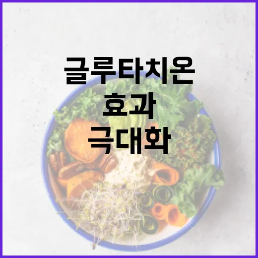 글루타치온 효과를 극대화하는 방법 - 요약