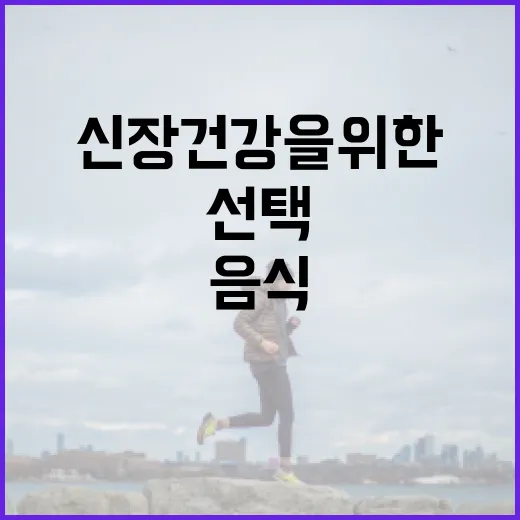 신장 건강을 위한 음식 선택 방법 - 요약