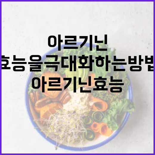 아르기닌 효능을 극대화하는 방법 - 요약