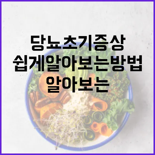당뇨 초기증상을 쉽게 알아보는 방법 - 요약