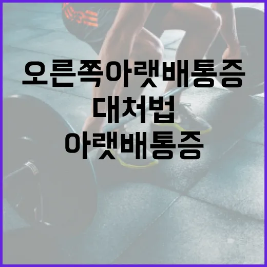 오른쪽 아랫배 통증, 이유와 대처법 - 요약