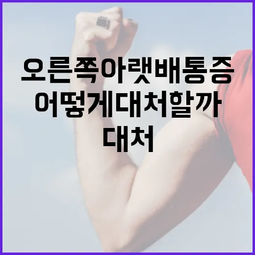 오른쪽 아랫배 통증, 어떻게 대처할까? - 요약