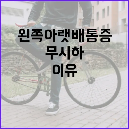 왼쪽 아랫배 통증을 무시하지 말아야 하는 이유와 대처법 - 요약