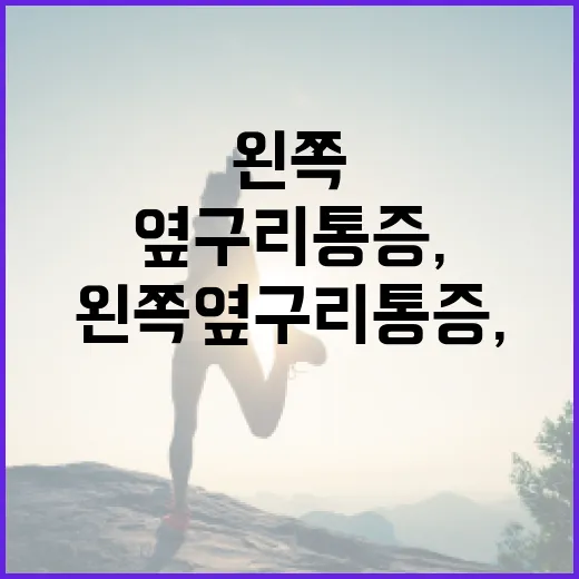 왼쪽 옆구리 통증, 어디서 오는 걸까요? - 요약