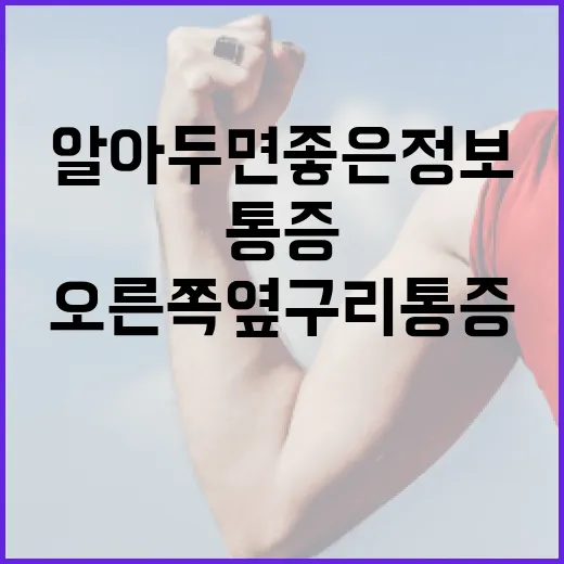 오른쪽 옆구리 통증, 어디서 오는 걸까? 알아두면 좋은 정보 - 요약
