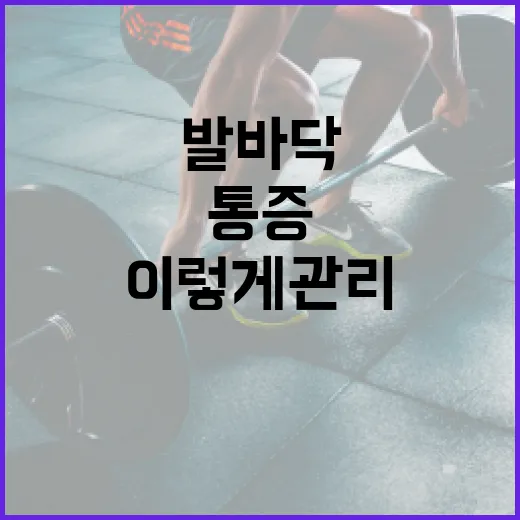 발바닥 통증, 이렇게 관리하면 좋아요! - 요약