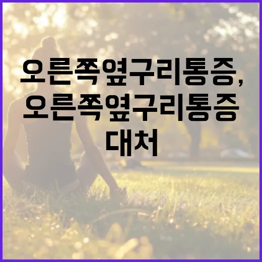 오른쪽 옆구리 통증, 이럴 땐 이렇게 대처하세요 - 요약