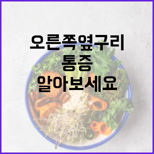오른쪽 옆구리 통증, 걱정하지 말고 알아보세요 - 요약