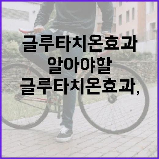 글루타치온 효과, 이젠 알아야 할 때! - 요약