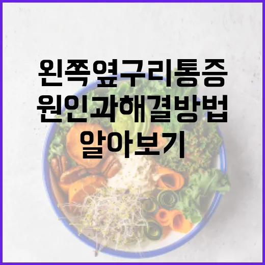 왼쪽 옆구리 통증, 원인과 해결 방법 알아보기 - 요약