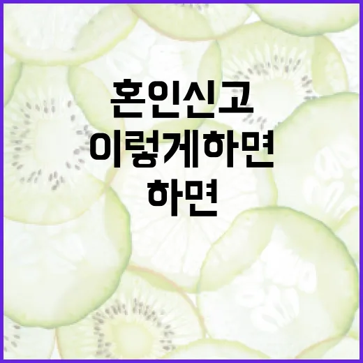 혼인신고, 이렇게 하면 쉬워요! - 요약