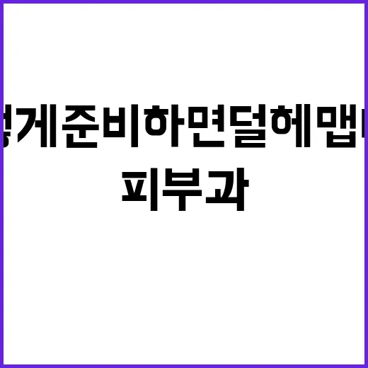 피부과 처음 가려면 이렇게 준비하면 덜 헤맵니다 - 요약