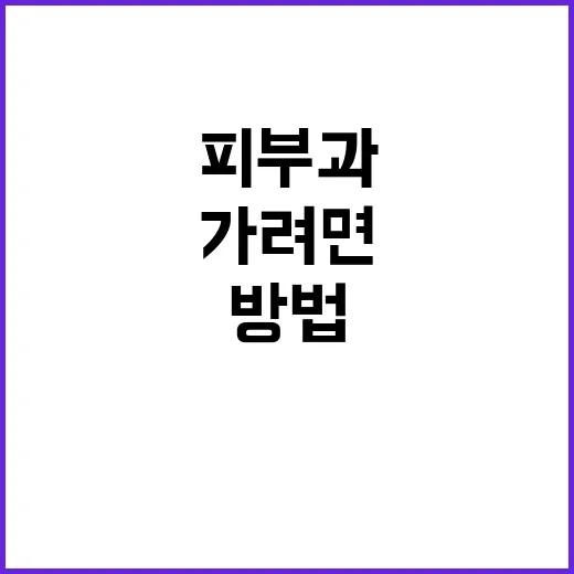 피부과 처음 가려면 이렇게 준비하는 방법 - 요약