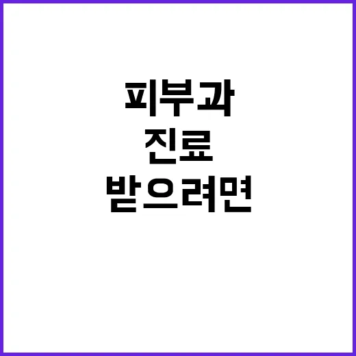 피부과 처음 가는 사람이 진료 잘 받으려면 이렇게 준비하세요 - 요약