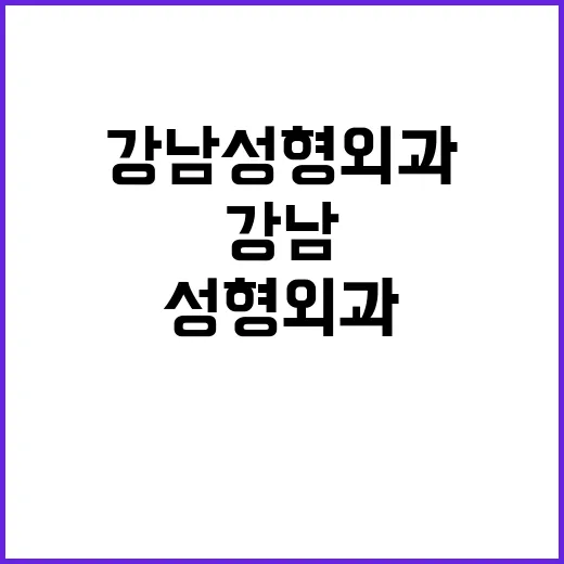 강남성형외과 고르려면 상담실에서 이렇게 확인하세요 - 요약