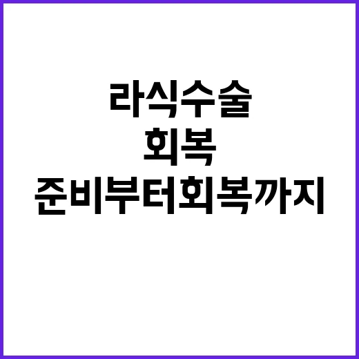 라식수술 준비부터 회복까지 처음이라면 이렇게 확인하세요 - 요약