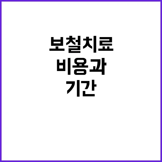 보철치료 받기 전에 비용과 기간 확인하는 방법 - 요약