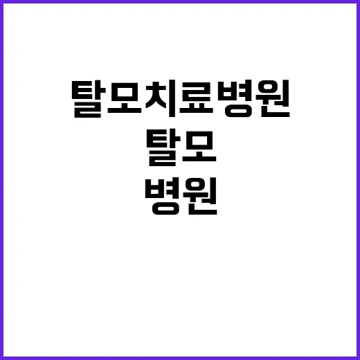 탈모치료병원 처음 가려면 이렇게 준비하면 덜 막막합니다 - 요약