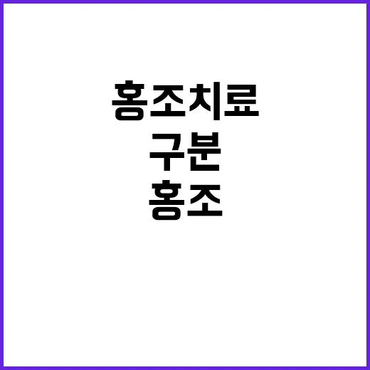 홍조치료 시작하려면 이렇게 구분하고 관리하세요 - 요약