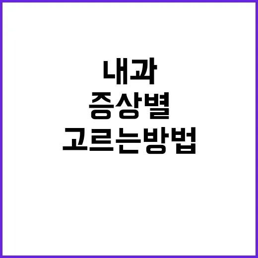 송도내과 처음 고르는 방법, 증상별로 헛걸음 줄이려면 이렇게 - 요약