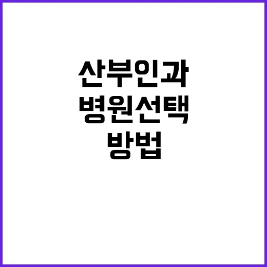 서울산부인과 처음 찾는 분을 위한 병원 선택 방법 - 요약