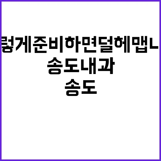 송도내과 처음 가려면 이렇게 준비하면 덜 헤맵니다 - 요약