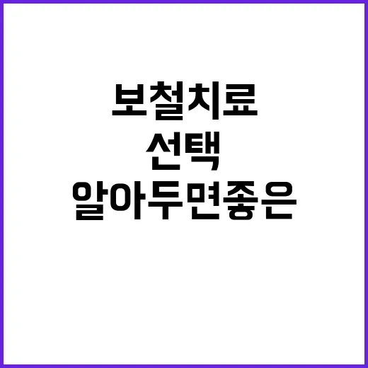 보철치료 처음 받는 분이 알아두면 좋은 선택 방법 - 요약