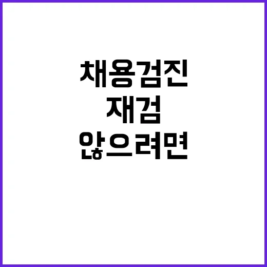 채용검진 준비하는 방법, 재검까지 당황하지 않으려면 이렇게 - 요약