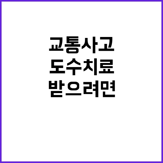 교통사고도수치료 받으려면 이렇게 준비하면 덜 헷갈립니다 - 요약