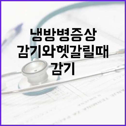 냉방병 증상 구분하는 방법, 감기와 헷갈릴 때 이렇게 보세요 - 요약