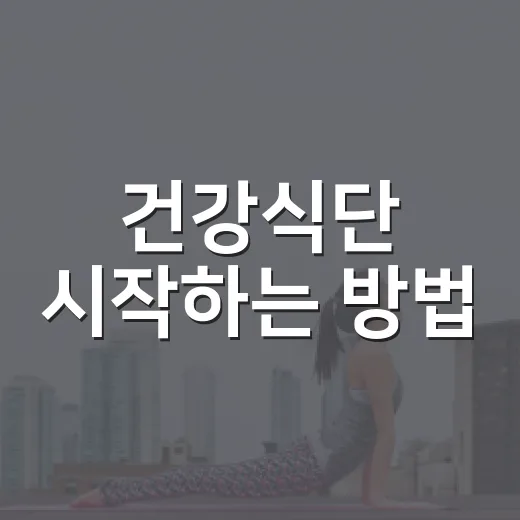 건강식단 시작하는 방법, 병원에서 자주 들은 질문으로 풀어보기 - 요약
