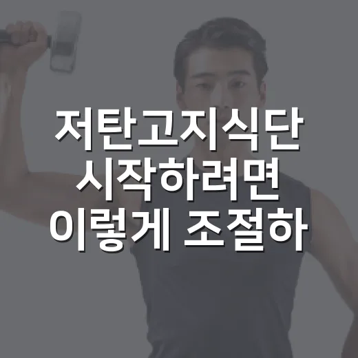 저탄고지식단 시작하려면 이렇게 조절하세요 - 요약